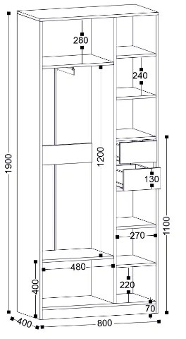 Шкаф Стефани 2