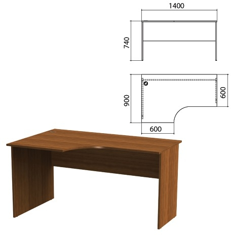 Стол письменный эргономичный Эко левый