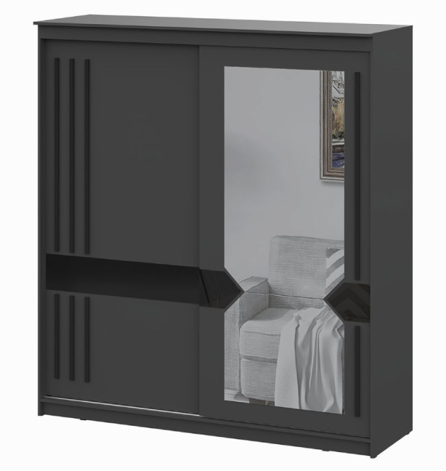 Шкаф-купе ШК №25 ЛАЙТ Блэк (2000)