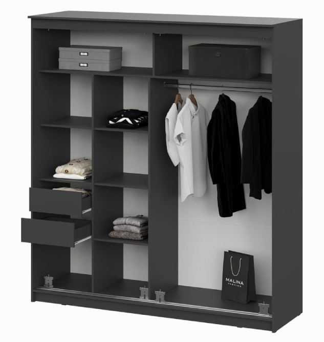 Шкаф-купе ШК №25 ЛАЙТ Блэк (2000)