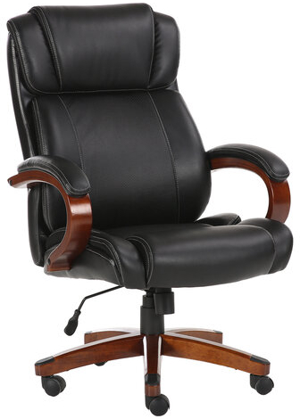 Кресло офисное BRABIX PREMIUM &quot;Magnum EX-701&quot;, дерево, рециклированная кожа, черное, 531827