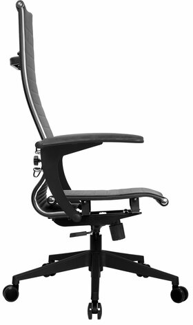 Кресло офисное МЕТТА "К-8.1-Т" пластик, экокожа перфорированная, сиденье регулируемое, черное