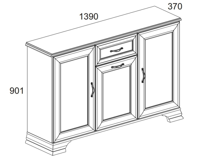 Тумба 3D1S Тиффани ANREX