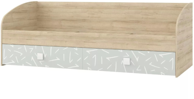 Кровать односпальная с двумя ящиками Микки