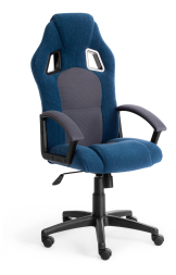 Кресло DRIVER флок/ткань, синий/серый, 32/12
