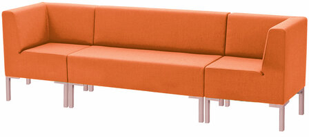 Пуф "Хост" М-43, 620х620х450 мм, экокожа, оранжевый