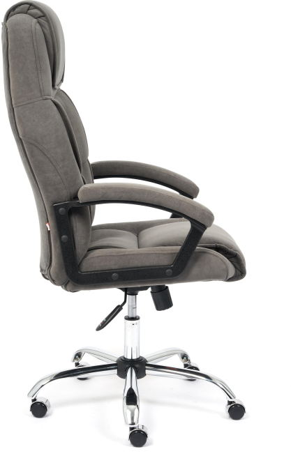Кресло BERGAMO (хром) флок , серый, 29
