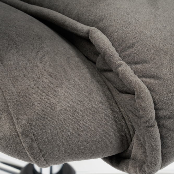 Кресло BERGAMO (хром) флок , серый, 29