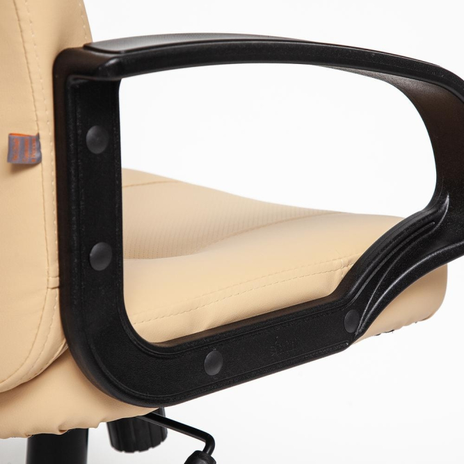 Кресло DEVON кож/зам, бежевый/бежевый перфорированный, 36-34/36-34/06