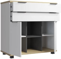 Комод Скайлайт СЛ-10К блэквуд ячменный/белый/графит/меренга