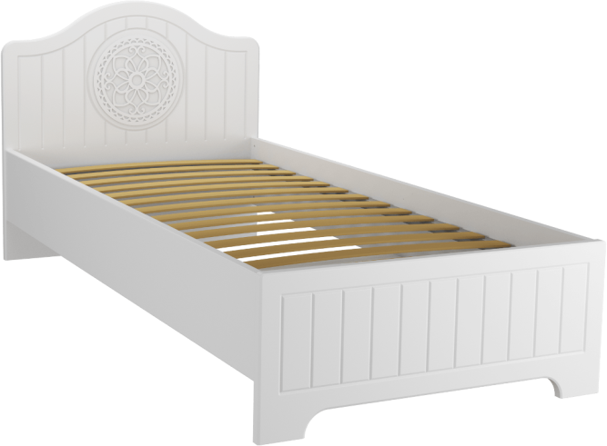 Кровать «Монблан» МБ (601К-604К) белое дерево