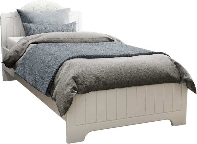 Кровать «Монблан» МБ (601К-604К) белое дерево