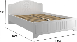 Кровать «Монблан» МБ (601К-604К) белое дерево