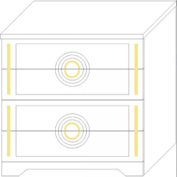 Комод 4-х ящ.(б/подзеркальника) Луиза NEW