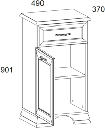 Тумба 1D1S Тиффани ANREX