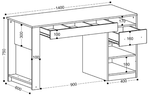 Стол письменный Нильс 1