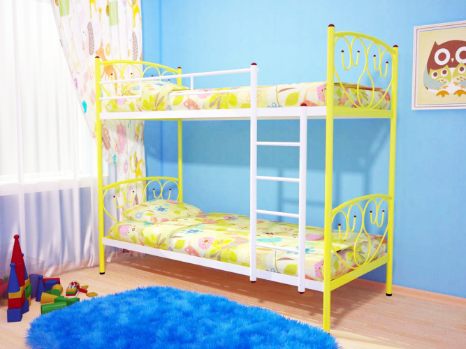 Металлическая двухъярусная кровать Злата