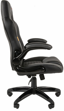 Кресло компьютерное СН GAME 15, экокожа, черное/серое, 7022780