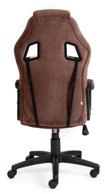 Кресло DRIVER флок/ткань, коричневый, 6/24