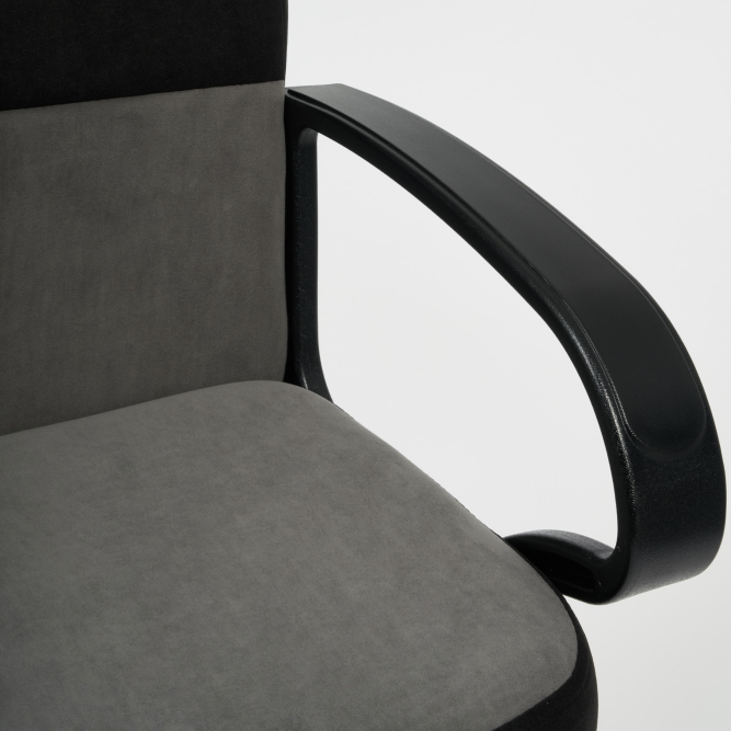 Кресло СН757 флок , серый/черный, 29/35