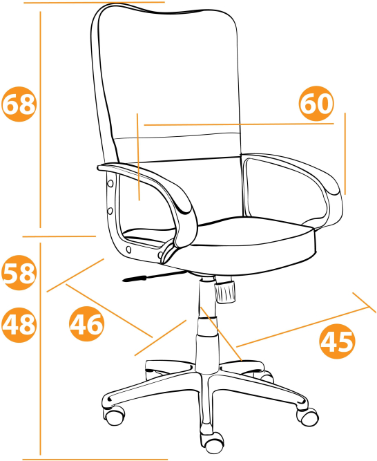 Кресло СН757 флок , серый/черный, 29/35