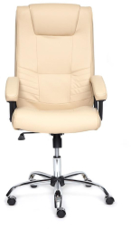 Кресло MAXIMA Хром кож/зам, бежевый, 36-34