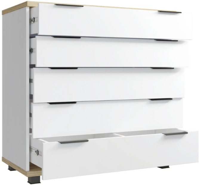 Комод Скайлайт СЛ-11К блэквуд ячменный/белый/графит/меренга