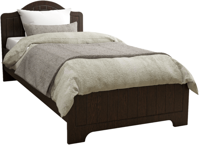 Кровать «Монблан» МБ (601К-604К) орех шоколадный