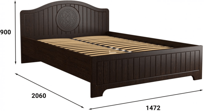 Кровать «Монблан» МБ (601К-604К) орех шоколадный