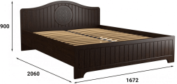 Кровать «Монблан» МБ (601К-604К) орех шоколадный