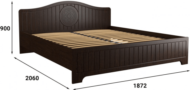 Кровать «Монблан» МБ (601К-604К) орех шоколадный