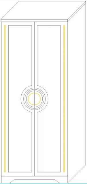 Шкаф комби 2-х дв. Луиза NEW