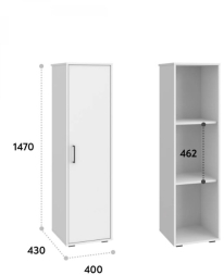 Шкаф-пенал Оскар ОС-01 белый структурный
