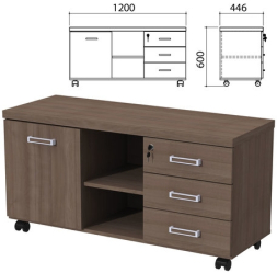 Тумба-креденция "Приоритет дверь, 3 ящика