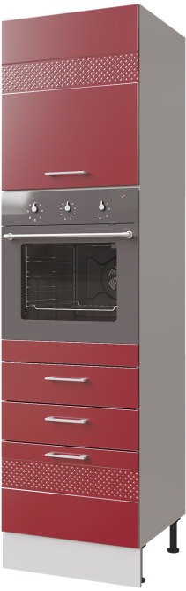 Пенал под духовку с 3-мя ящиками B-BOX (Метабоксы) 600 мм  Люкс