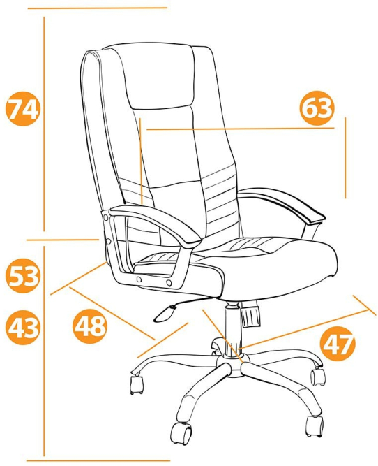 Кресло MAXIMA Хром кож/зам, коричневый, 36-36