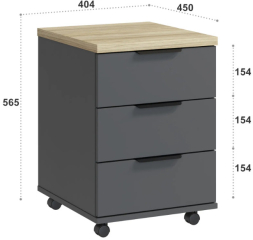 Тумба Скайлайт СЛ-12К блеквуд ячменный/графит