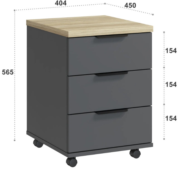 Тумба Скайлайт СЛ-12К блеквуд ячменный/графит