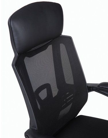 Кресло офисное BRABIX "Nexus ER-401", с подголовником, черное, 531835