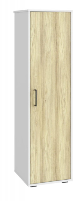 Шкаф-пенал Оскар ОС-01 белый структурный/блэквуд ячменный