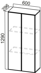 Пенал-надстройка 600 (296) Модерн Нью