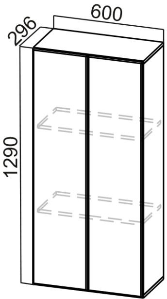 Пенал-надстройка 600 (296) Модерн Нью