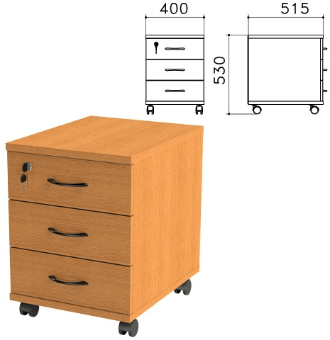 Тумба выкатная ТФ07 с замком
