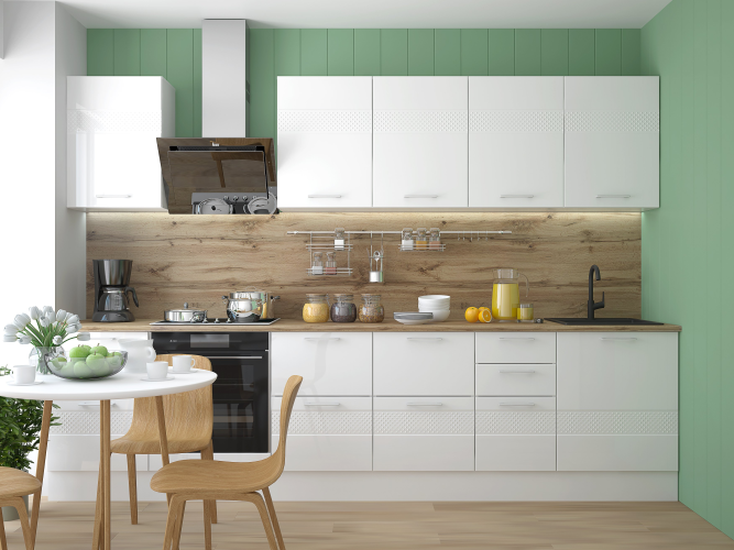 Кухня Люкс комплект 2 Белый глянец