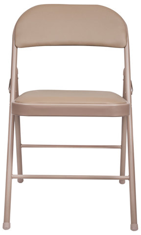 Стул складной для дома и офиса BRABIX "Golf Plus CF-003 Комфорт", бежевый каркас, кожзам бежевый, 531567