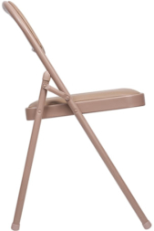 Стул складной для дома и офиса BRABIX "Golf Plus CF-003 Комфорт", бежевый каркас, кожзам бежевый, 531567