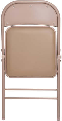 Стул складной для дома и офиса BRABIX "Golf Plus CF-003 Комфорт", бежевый каркас, кожзам бежевый, 531567