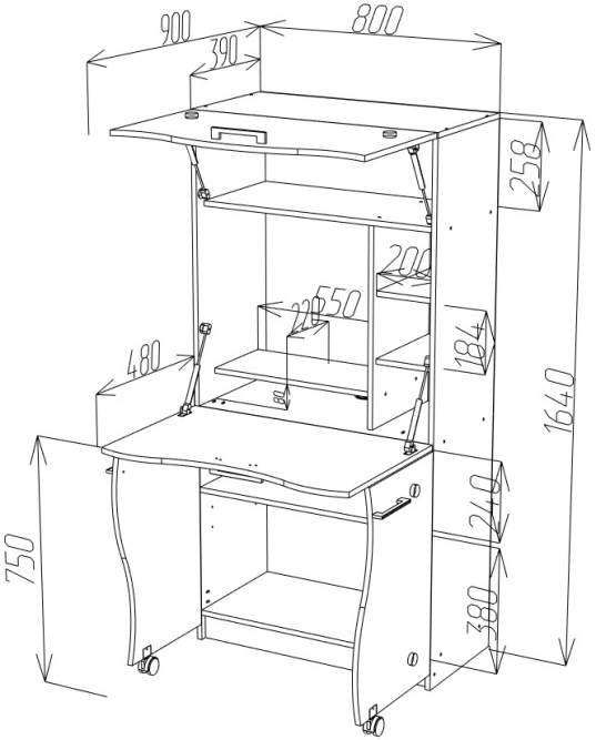 Стол компьютерный СК-49