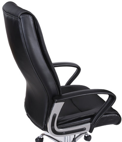 Кресло офисное BRABIX "Forward EX-570", хром, экокожа, черное, 531837