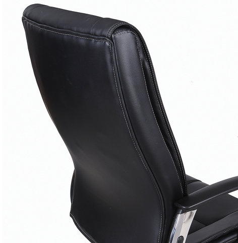 Кресло офисное BRABIX "Forward EX-570", хром, экокожа, черное, 531837